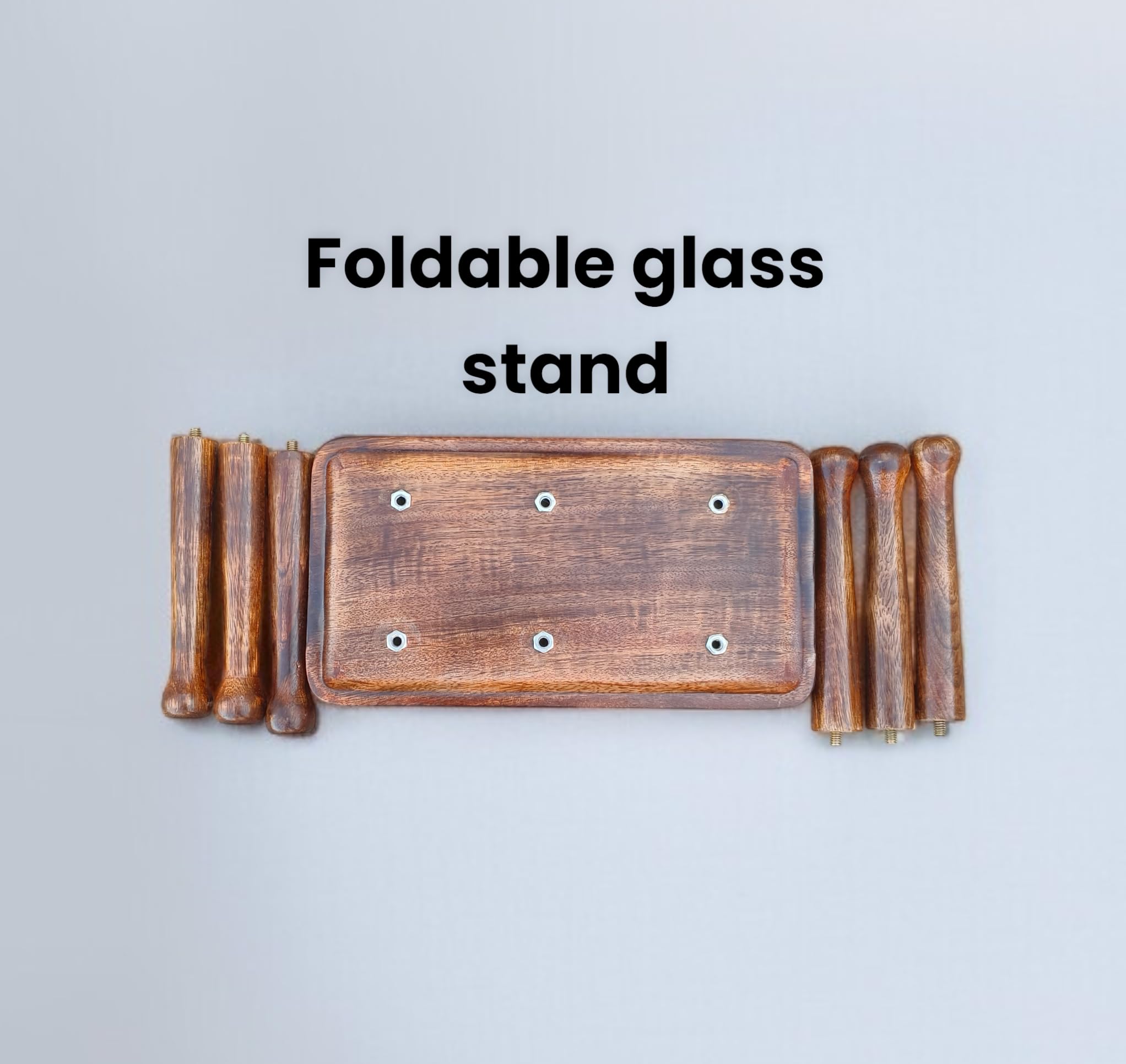Born Stuff Wooden Glass Holder Stand Kitchen Storage Organiser